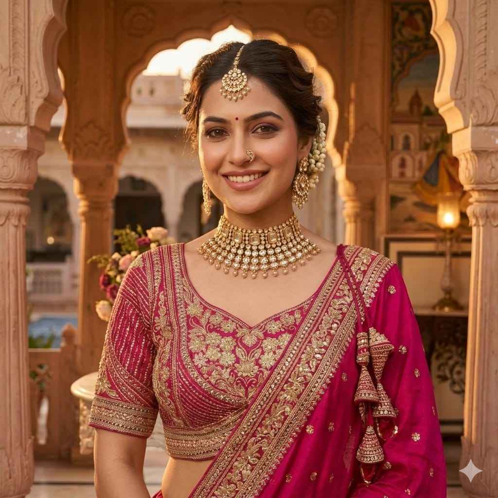 Rani Pure Italian Jari Heavy Codding Sequence Work Bridal Blouse