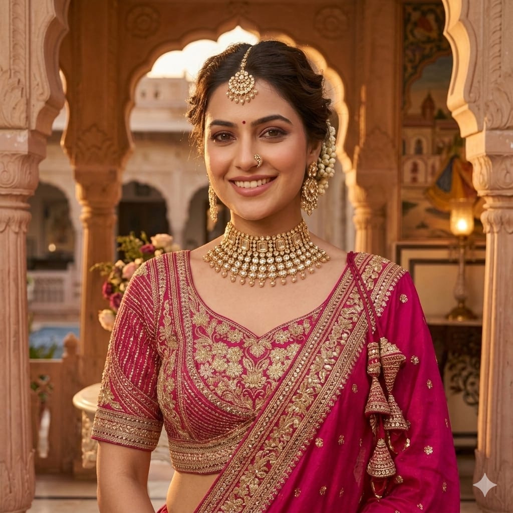 Rani Pure Italian Jari Heavy Codding Sequence Work Bridal Blouse
