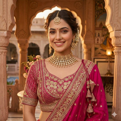 Rani Pure Italian Jari Heavy Codding Sequence Work Bridal Blouse