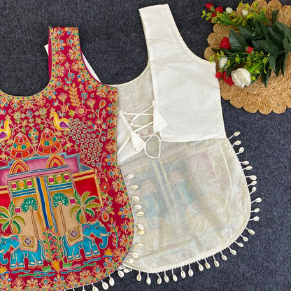 Rani Pure Heavy Viscose Position Original Kodi Work Navratri Blouse