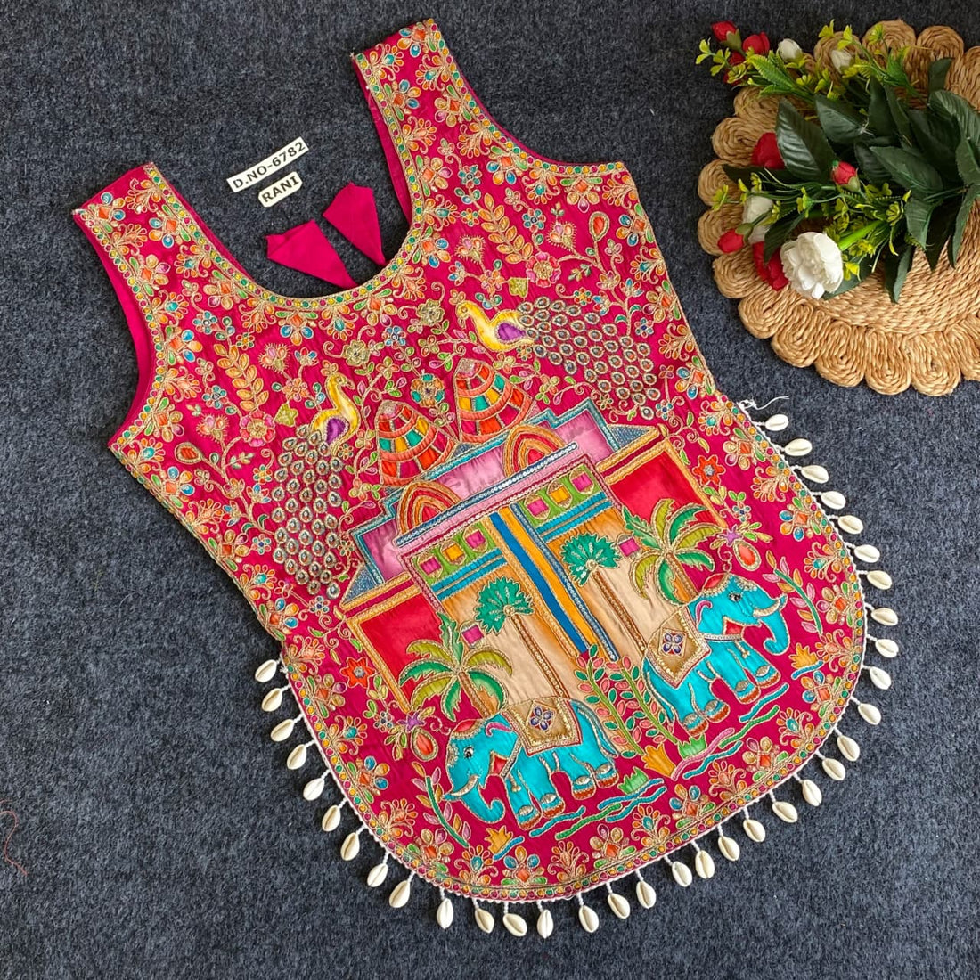 Rani Pure Heavy Viscose Position Original Kodi Work Navratri Blouse