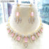 Pink American Gold Diamond Necklace Set
