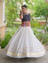 Black Pure Cora Cotton Attractive Gota Patti Work Navratri Lehenga Choli