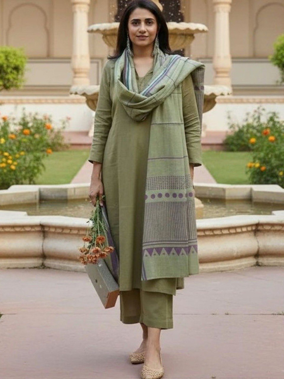 Pista Pure Soft Reyon Cotton Blend Print Salwar Suit