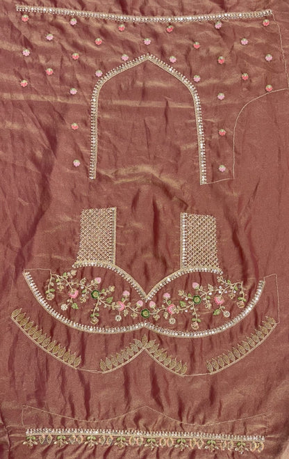 Multi Pure Banarasi Silk Handwork Moti Dori &amp; Multi Thread Sequins Work Bridal Lehenga Choli