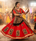 Orange Pure Rayon Cotton Multi Print Patch Work Navratri Lehenga Choli