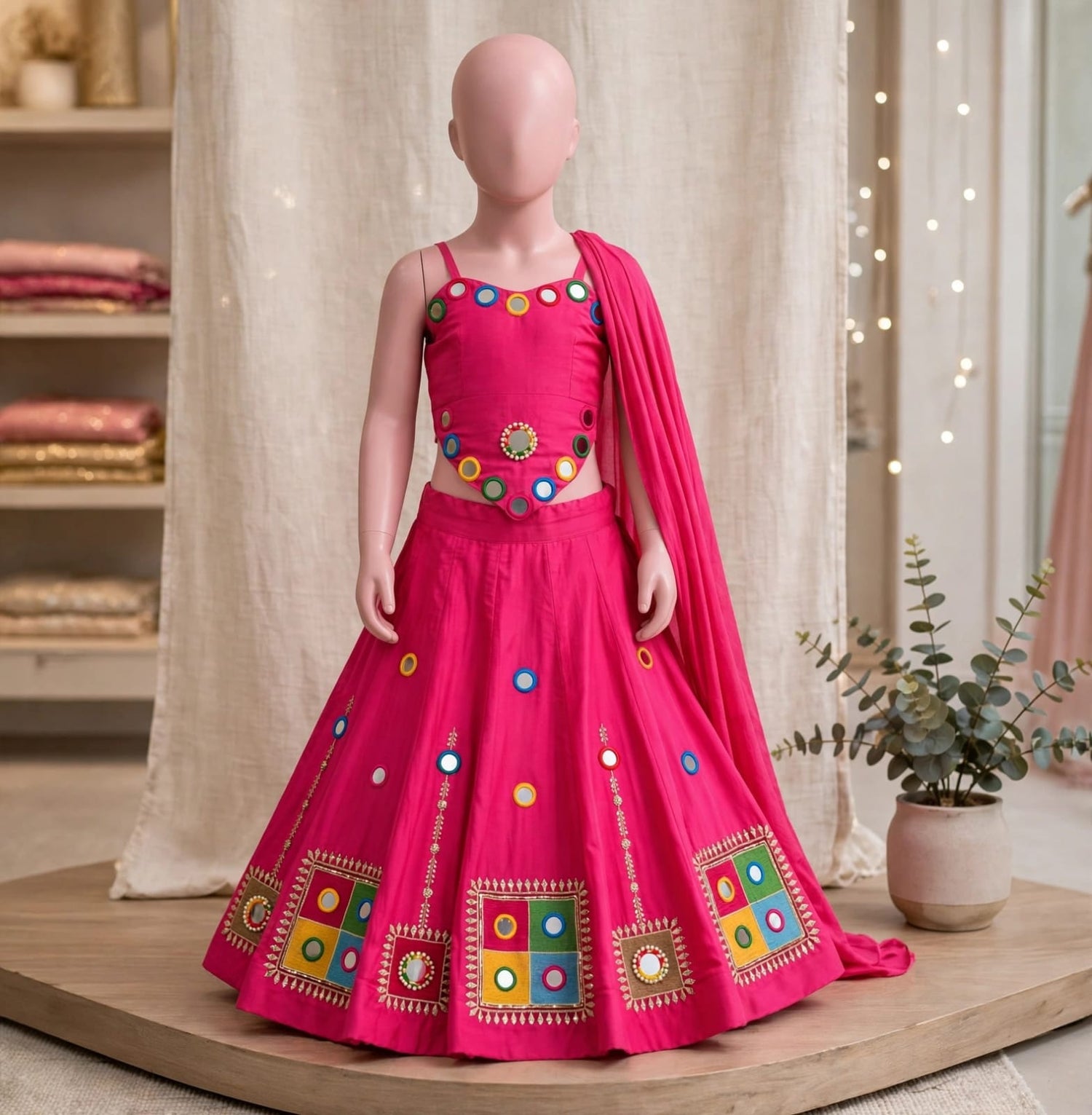 Rani Pure Reyon Cotton Embroidery Thread &amp; Mirror Work Kid&