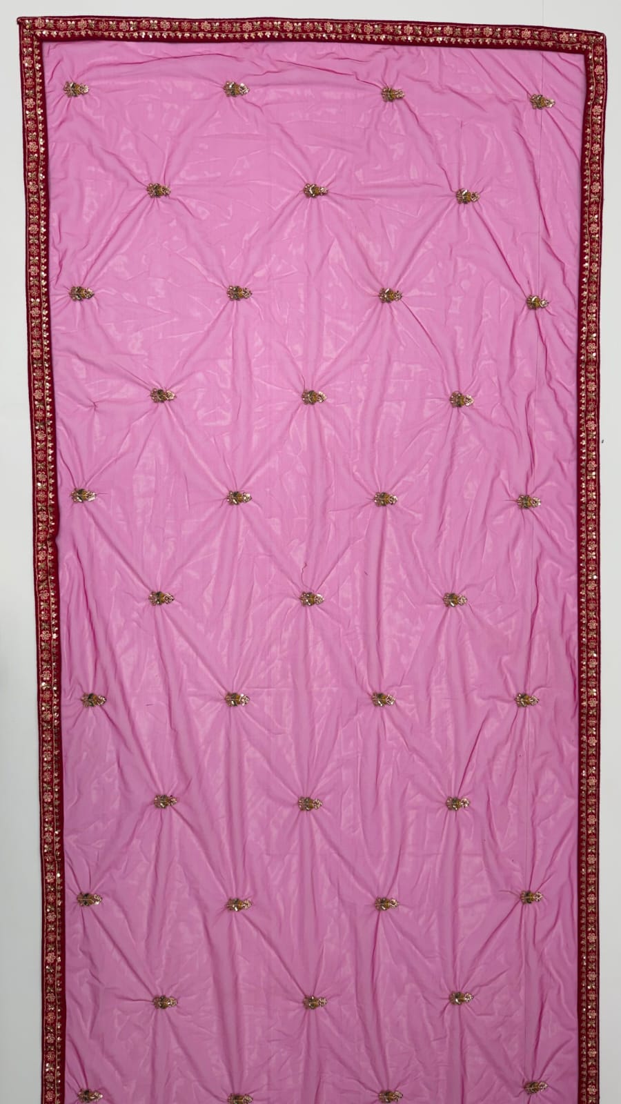 Red Pure Sub Silk Premium Heavy Beads &amp; Motif Dori Embroidery Zari Sequins Hand Work Bridal Lehenga Choli