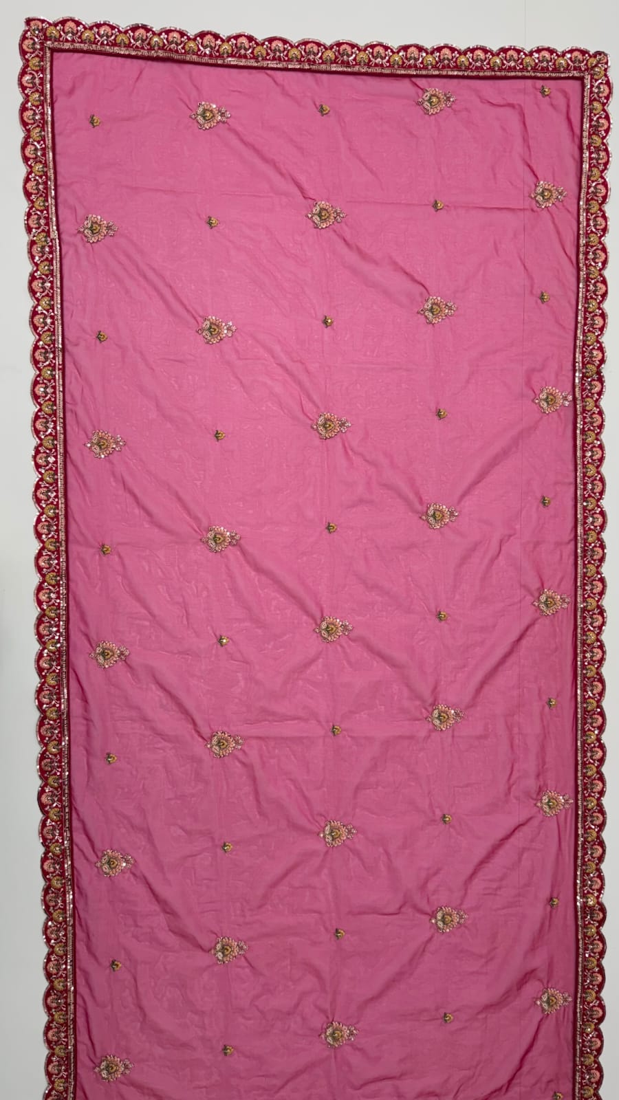 Pink Pure Sub Silk Premium Heavy Beads &amp; Motif Dori Embroidery Zari Sequins Hand Work Bridal Lehenga Choli