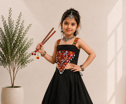Black Pure Roman Silk Heavy  Work Kid&