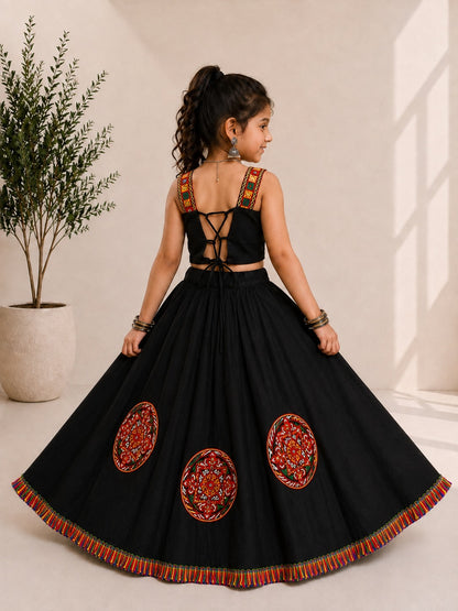 Black Pure Roman Silk Heavy  Work Kid&