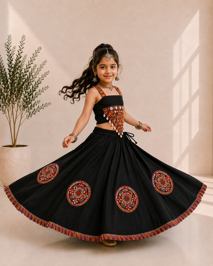 Black Pure Roman Silk Heavy  Work Kid&