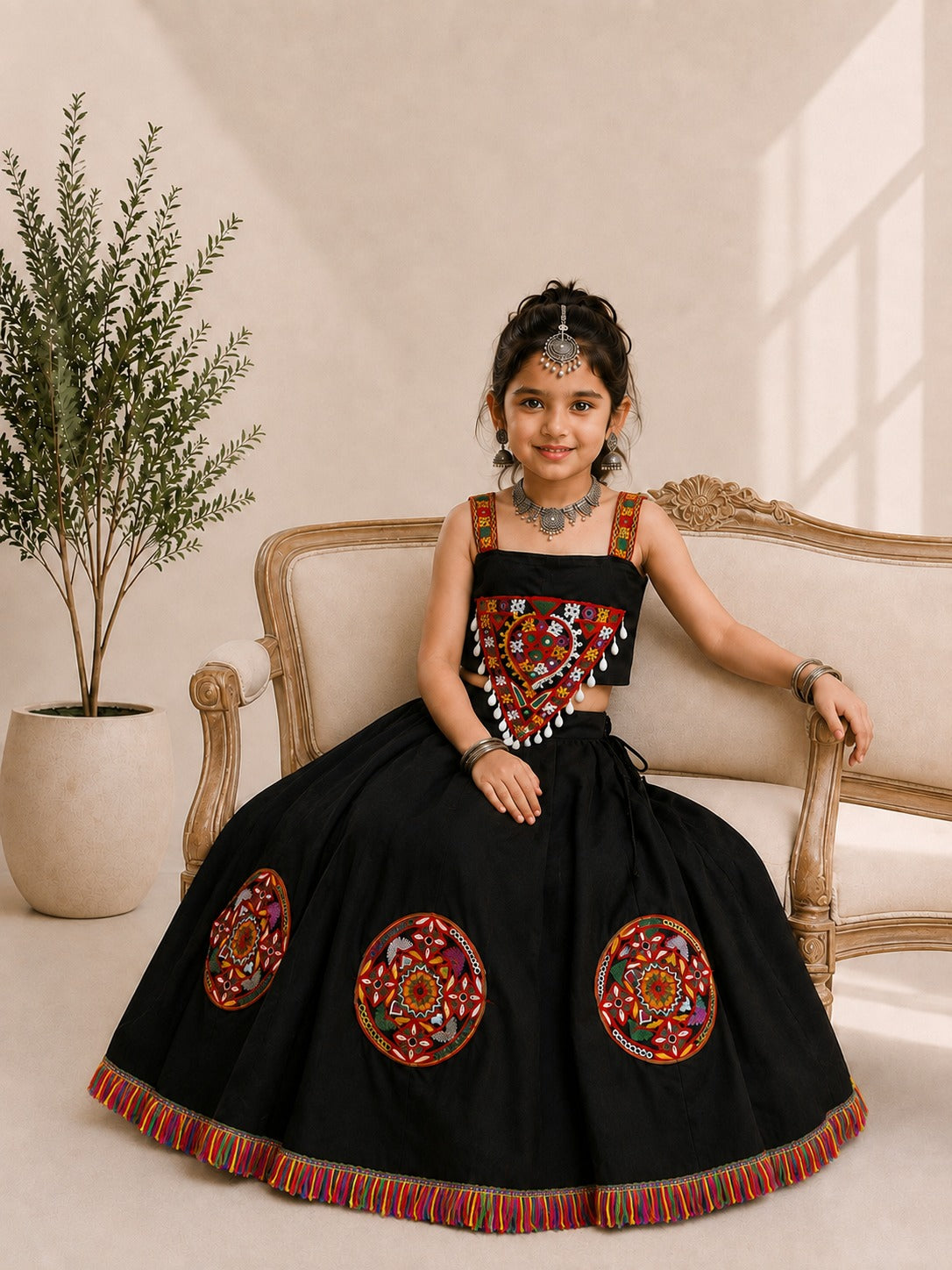Black Pure Roman Silk Heavy  Work Kid&
