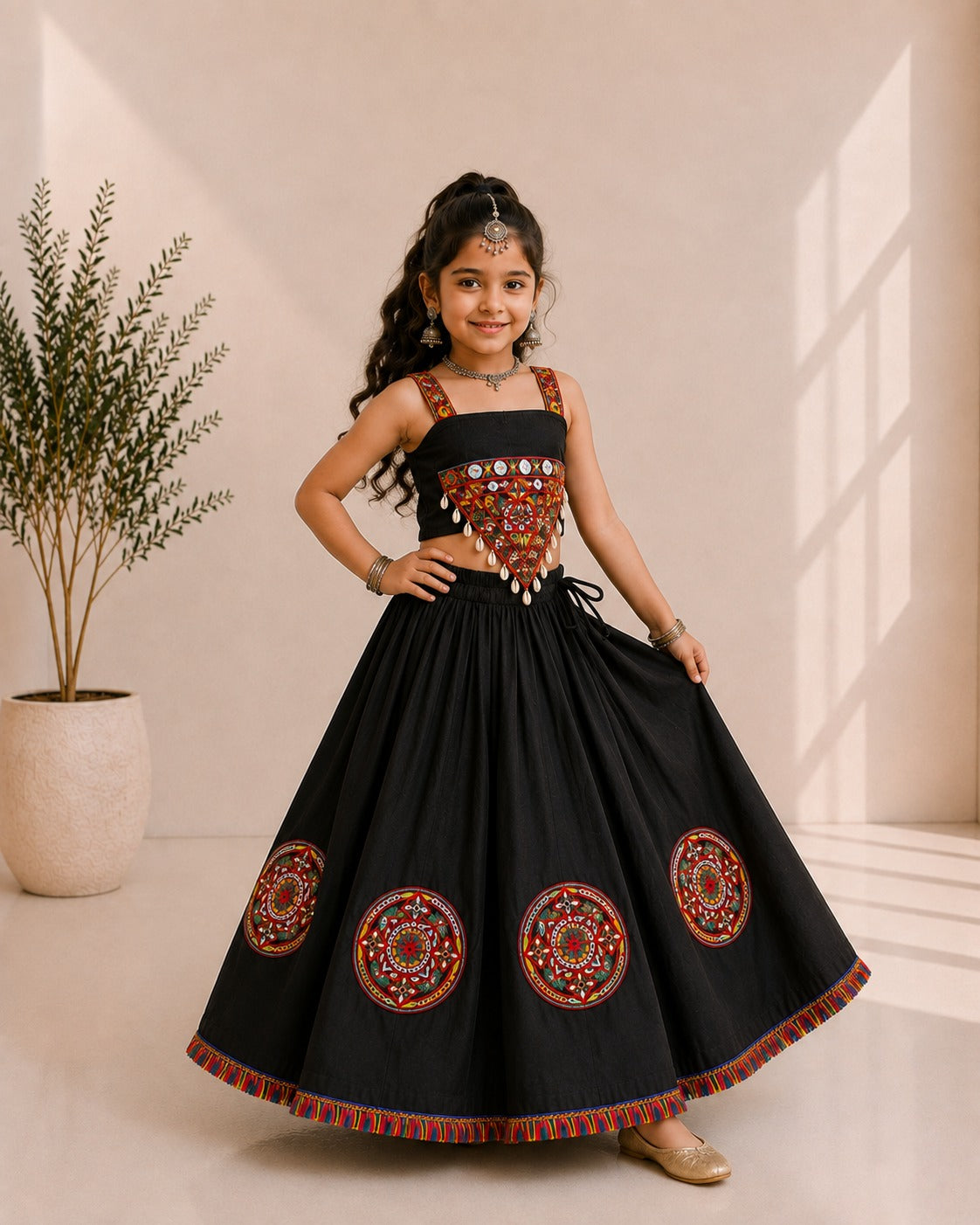 Black Pure Roman Silk Heavy  Work Kid&