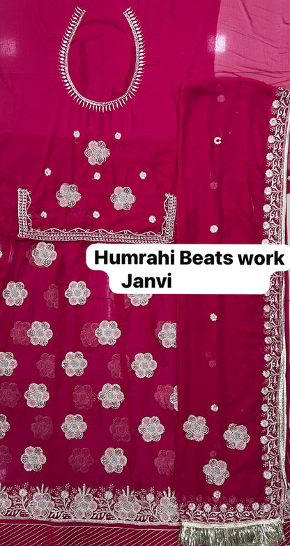 Rani Pure Gold Crush 05 Mtr Flair Lehariya Chunni Rajasthani Rajputi Lehenga Choli