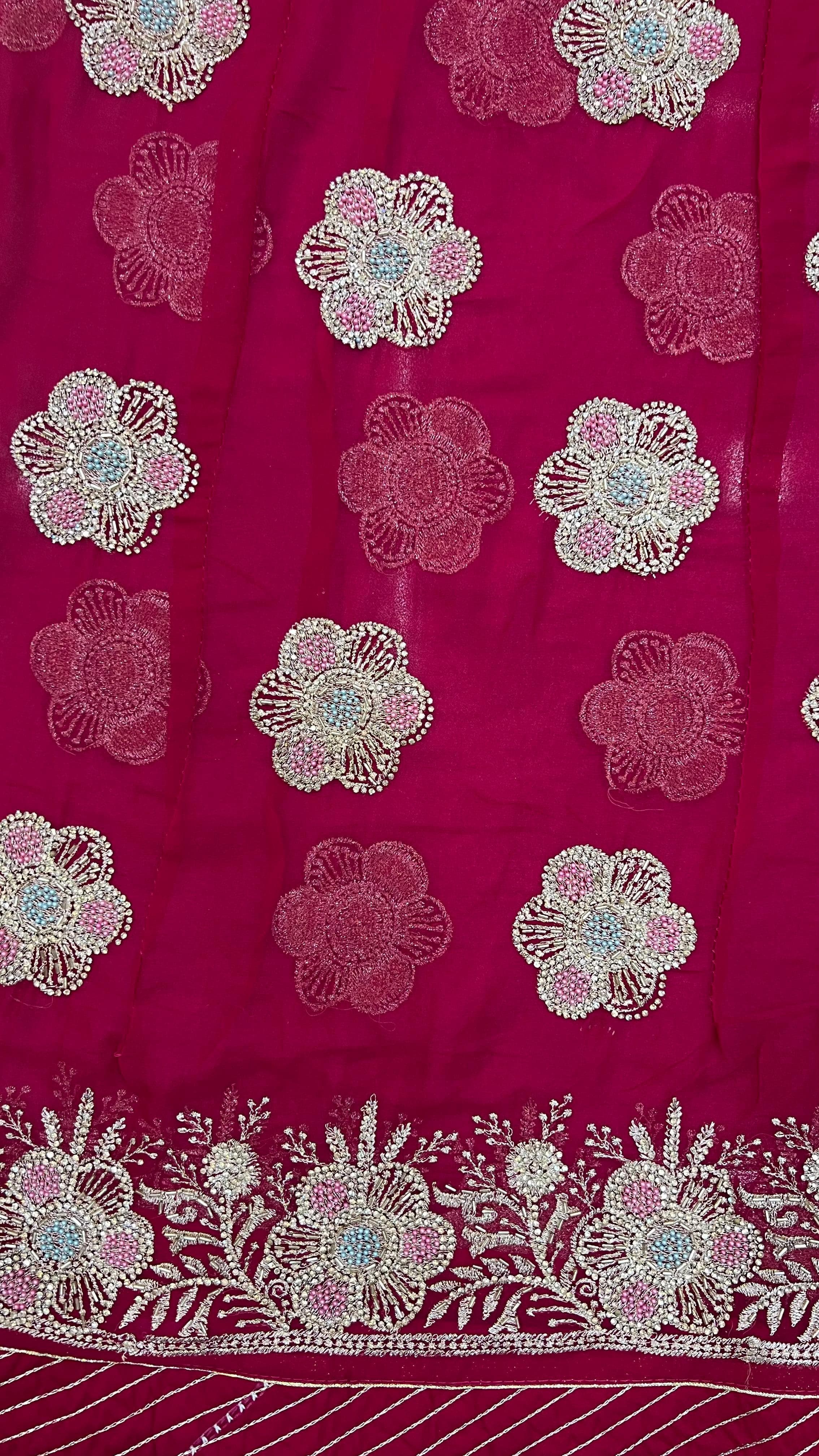 Rani Pure Gold Crush 05 Mtr Flair Lehariya Chunni Rajasthani Rajputi Lehenga Choli