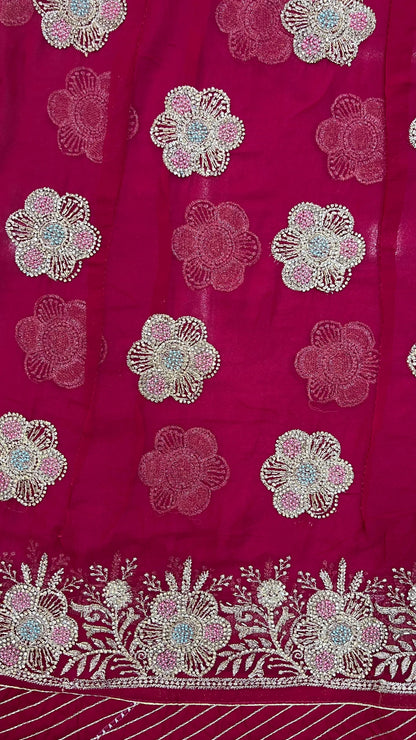 Rani Pure Gold Crush 05 Mtr Flair Lehariya Chunni Rajasthani Rajputi Lehenga Choli