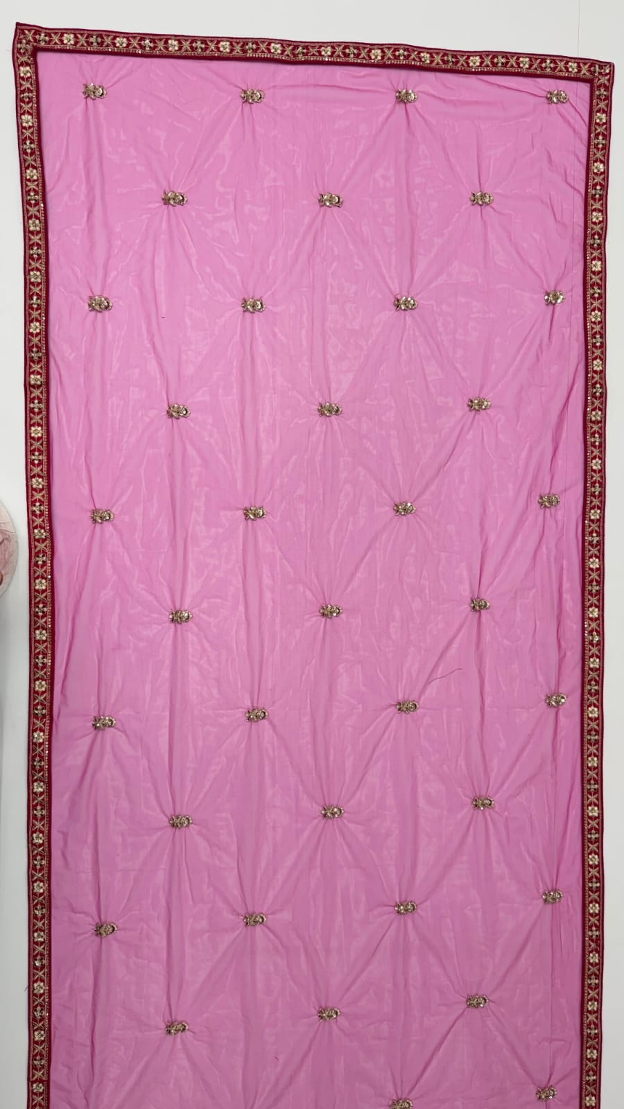 Pink Pure Premium Silk Heavy Beads &amp; Motif Dori Embroidery Zari Sequins Hand Work Bridal Lehenga Choli