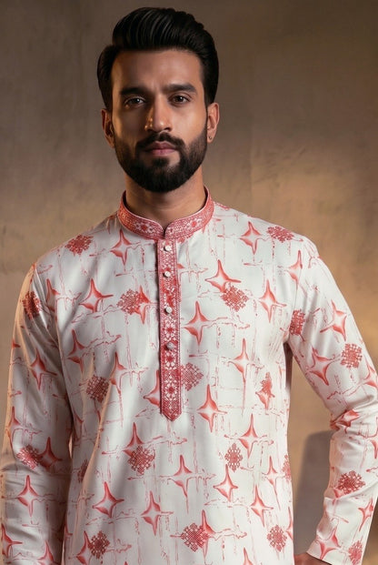 Pink Pure Star Silk Heavy Embroidery Sequins Work Kurta Pajama