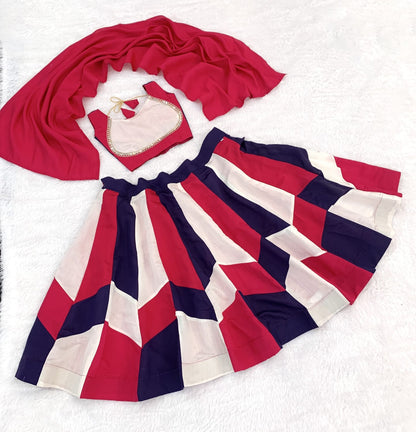 Red Pure Roman silk Embroidery Thread Work Kid&