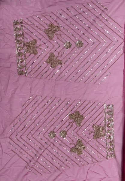 Rani Pure Heavy Net Motif Handwork Zari Sequins Work Bridal Lehenga Choli