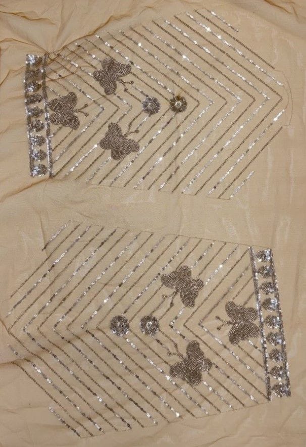 Mustard Pure Heavy Net Motif Handwork Zari Sequins Work Bridal Lehenga Choli