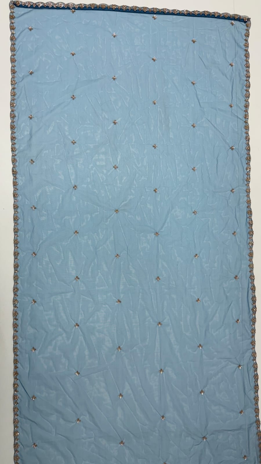 Blue Pure Heavy Net Motif Handwork Zari Sequins Work Bridal Lehenga Choli