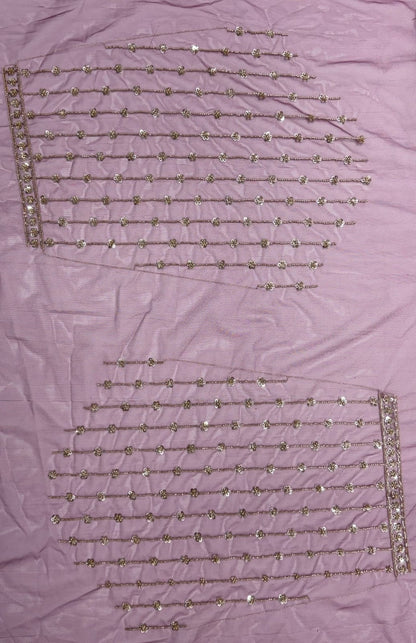 Purple Pure Heavy Net Motif Handwork Zari Sequins Work Bridal Lehenga Choli