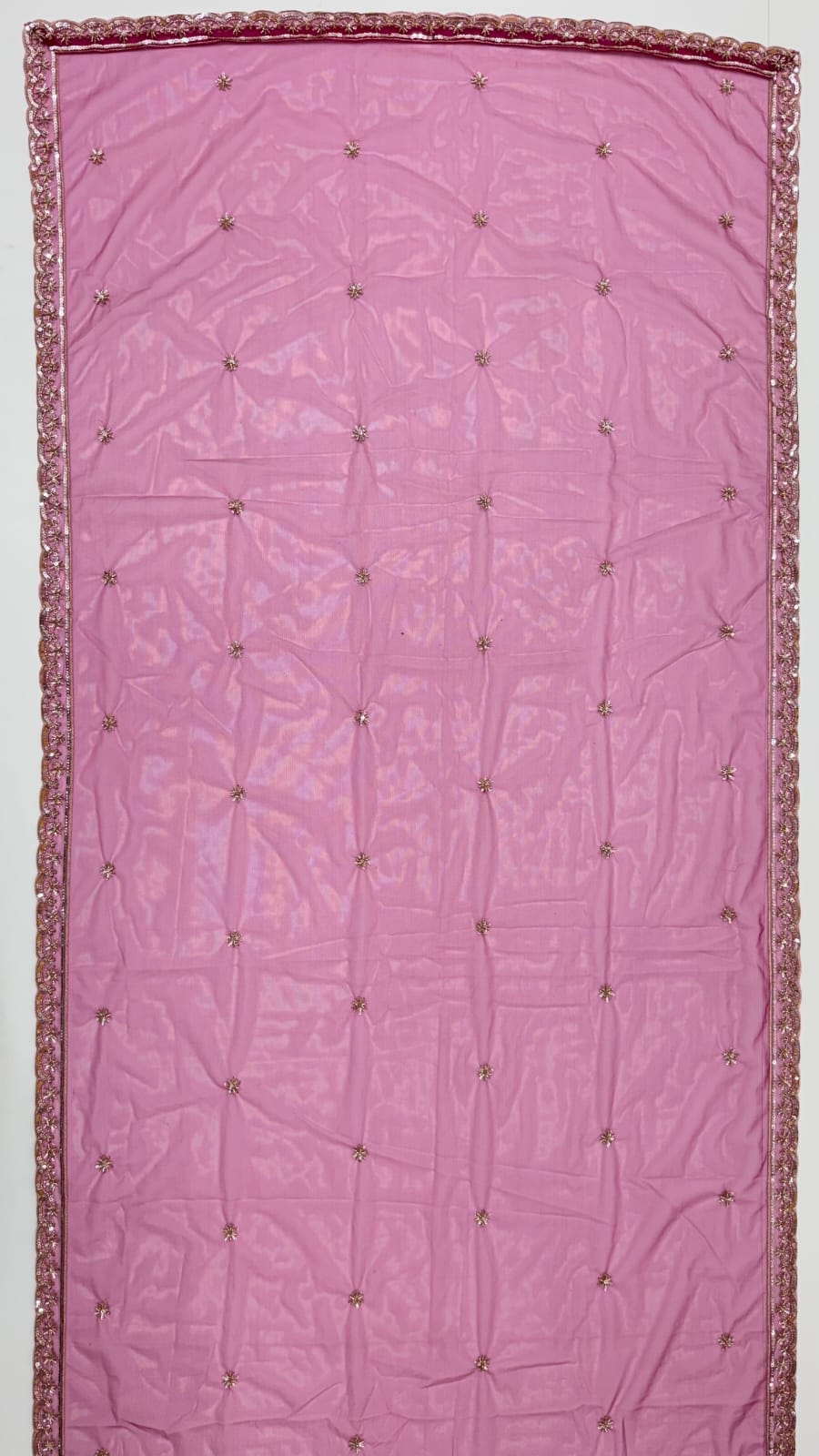 Pink Pure Heavy Net Motif Handwork Zari Sequins Work Bridal Lehenga Choli