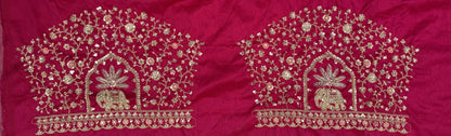 Red Pure Soft Gadhwal Silk Heavy Embroidery Work Bridal Lehenga Choli