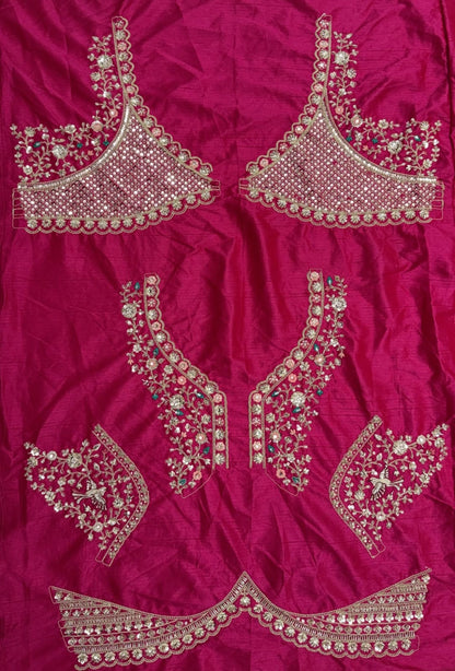 Red Pure Soft Gadhwal Silk Heavy Embroidery Work Bridal Lehenga Choli