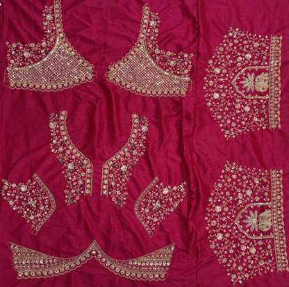 Red Pure Soft Gadhwal Silk Heavy Embroidery Work Bridal Lehenga Choli