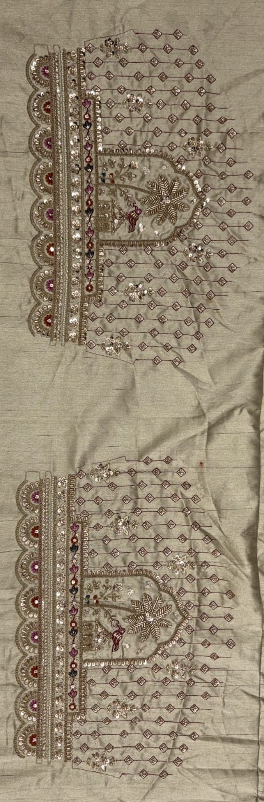 Gold Pure Soft Gadhwal Silk Heavy Embroidery Work Bridal Lehenga Choli