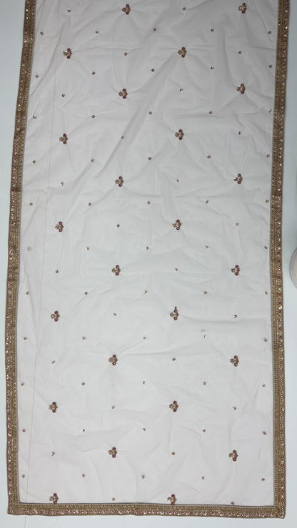 Gold Pure Soft Gadhwal Silk Heavy Embroidery Work Bridal Lehenga Choli