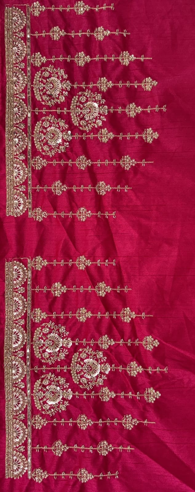 Rani Pure Soft Gadhwal Silk Heavy Embroidery Work Bridal Lehenga Choli
