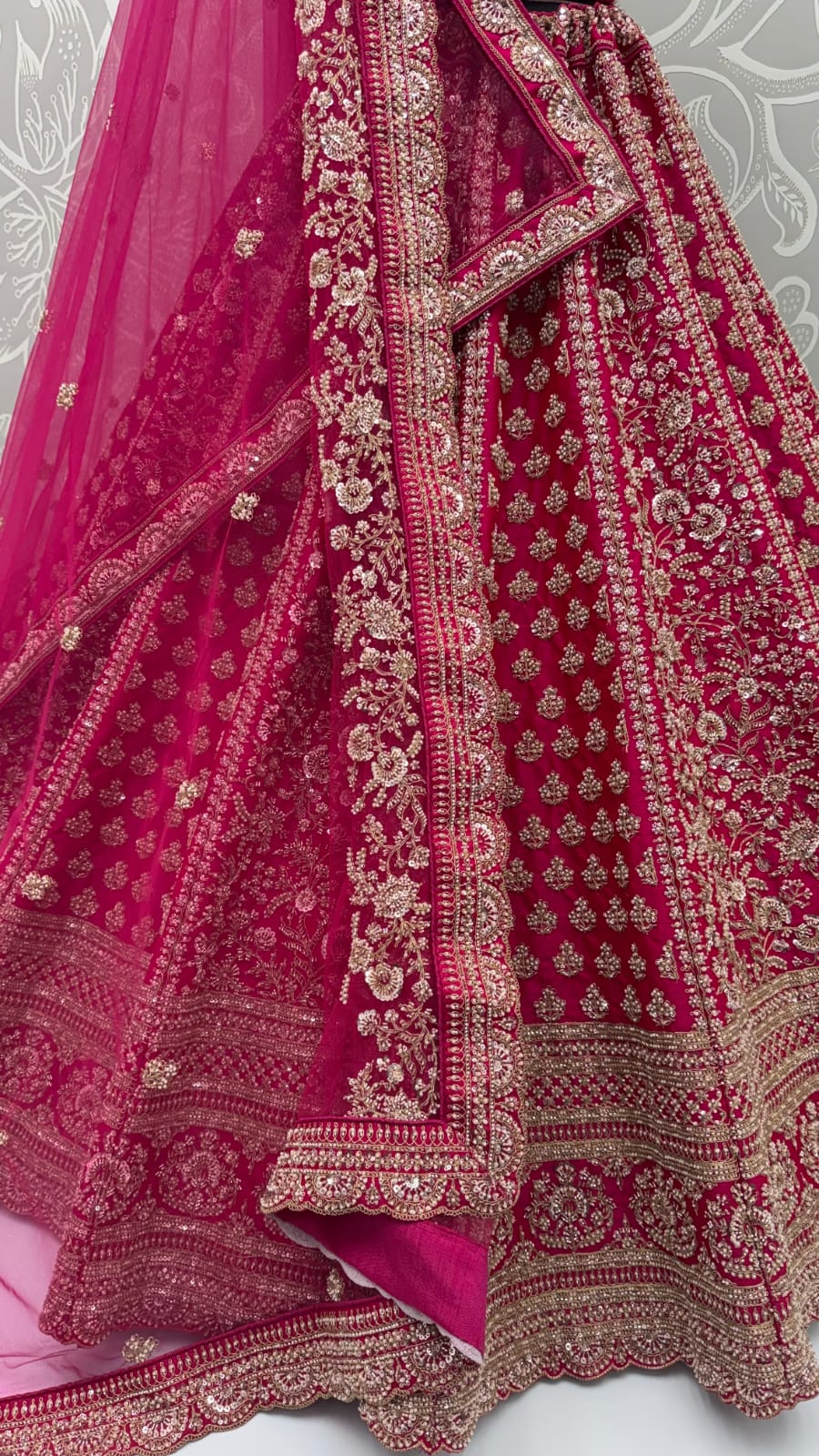 Rani Pure Soft Gadhwal Silk Heavy Embroidery Work Bridal Lehenga Choli