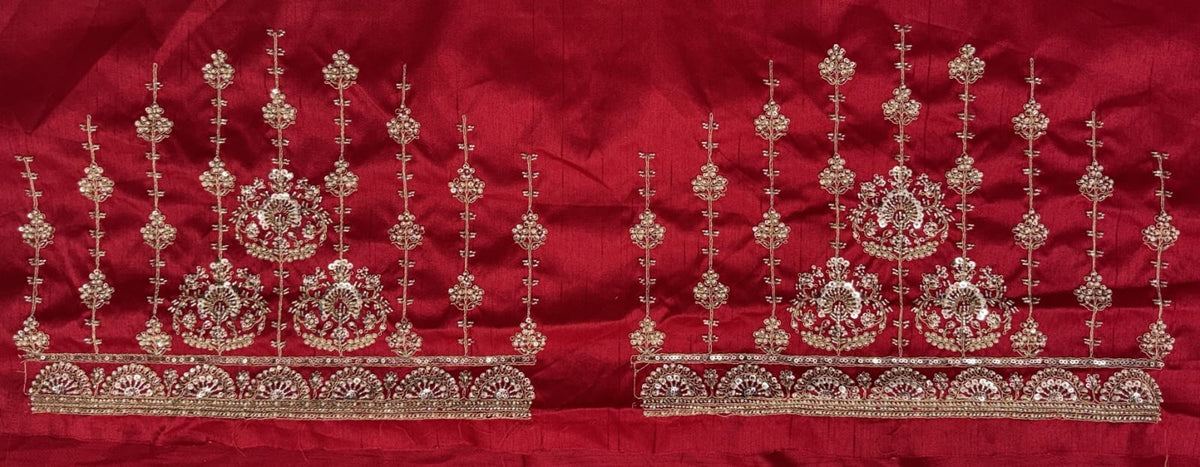 Red Pure Soft Gadhwal Silk Heavy Embroidery Work Bridal Lehenga Choli