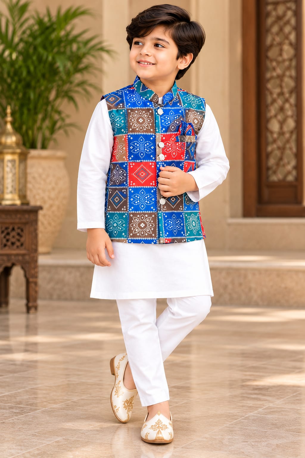 White Pure Malai Satin Kid&