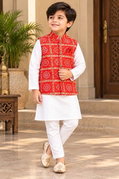 White Pure Malai Satin Kid&