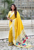 Yellow Pastel Zari Woven Peacock Lotus Paithani Silk Saree Paithani Saree Anant Tex Exports Pvt.Ltd..