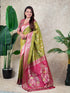Mehendi Green Banarasi Jaal Zari Woven Silk Banarasi Saree Banarasi Silk Saree Anant Tex Exports Pvt.Ltd..
