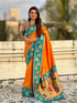 Orange Soft Silk Lotus Paithani Saree Paithani Saree Anant Tex Exports Pvt.Ltd..