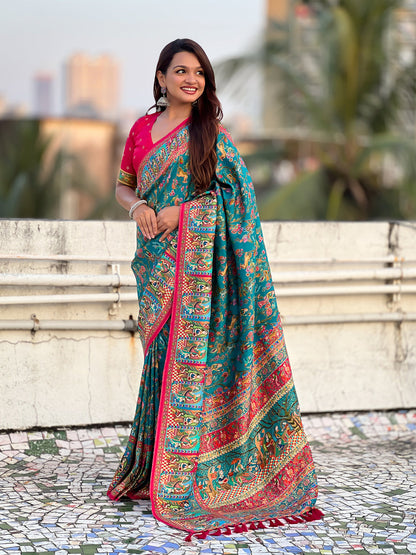 Rama Pure Viscose Silk Position Printed Traditional Saree Soft Silk Saree Anant Tex Exports Pvt.Ltd..