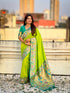 Parrot Green Soft Silk Swan Rajhans Paithani Saree Paithani Saree Anant Tex Exports Pvt.Ltd..