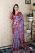 Pink Soft Tussar Silk Abstract Printed Zari Woven Saree Tussar Saree Tussar Saree Anant Tex Exports Pvt.Ltd..