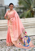 Baby Pink Organza Paithani Zari Organza Saree Organza Saree Anant Tex Exports Pvt.Ltd..