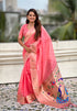 Dark Pink Organza Paithani Zari Organza Saree Organza Saree Anant Tex Exports Pvt.Ltd..