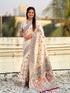 Cream Pure Soft Baluchari Silk Zari Meenakari Saree Banarasi Saree Anant Tex Exports Pvt.Ltd..
