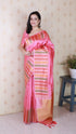 Pink Soft Silk Meenakari Zari Woven Saree Banarasi Saree Anant Tex Exports Pvt.Ltd..
