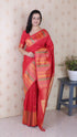 Red Soft Silk Meenakari Zari Woven Saree Banarasi Saree Anant Tex Exports Pvt.Ltd..